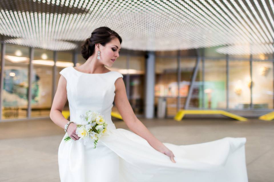 Bride in the Portico