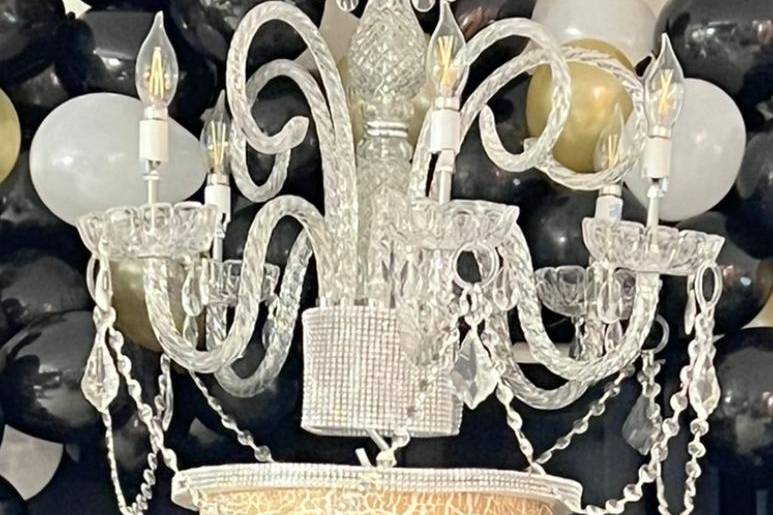 Chandelier hanging cake