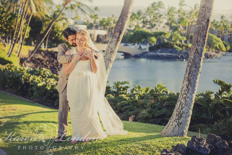 Hilton Waikoloa wedding at Palace Gardens © Karen Loudon Photography