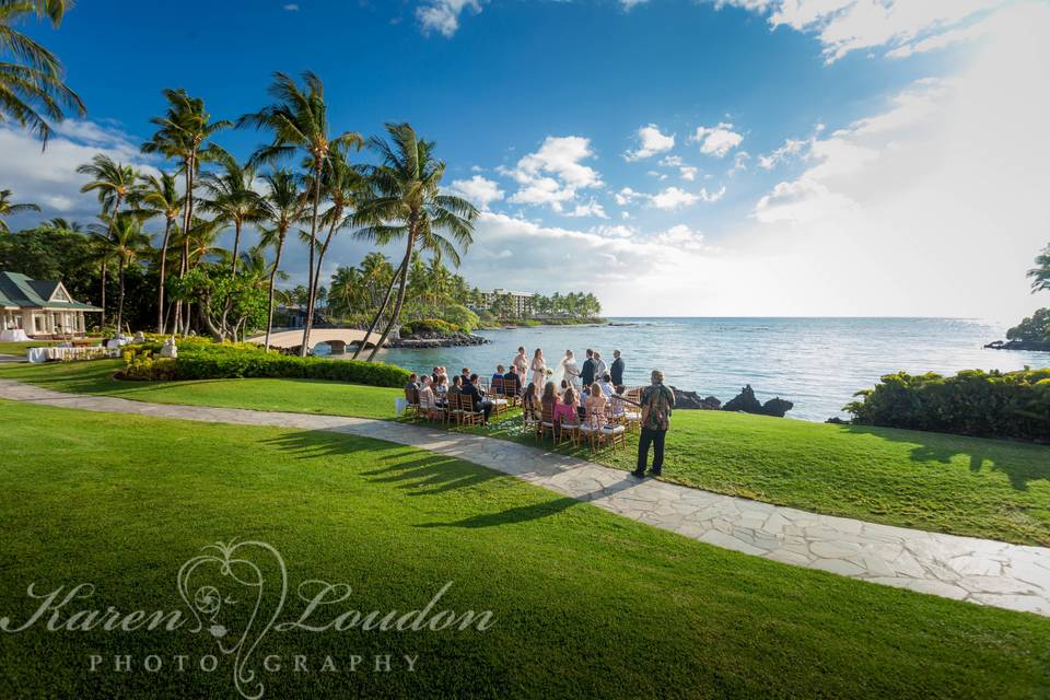 Hilton Waikoloa wedding at Palace Gardens © Karen Loudon Photography