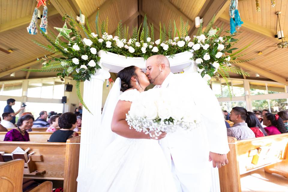 Bride and groom say 