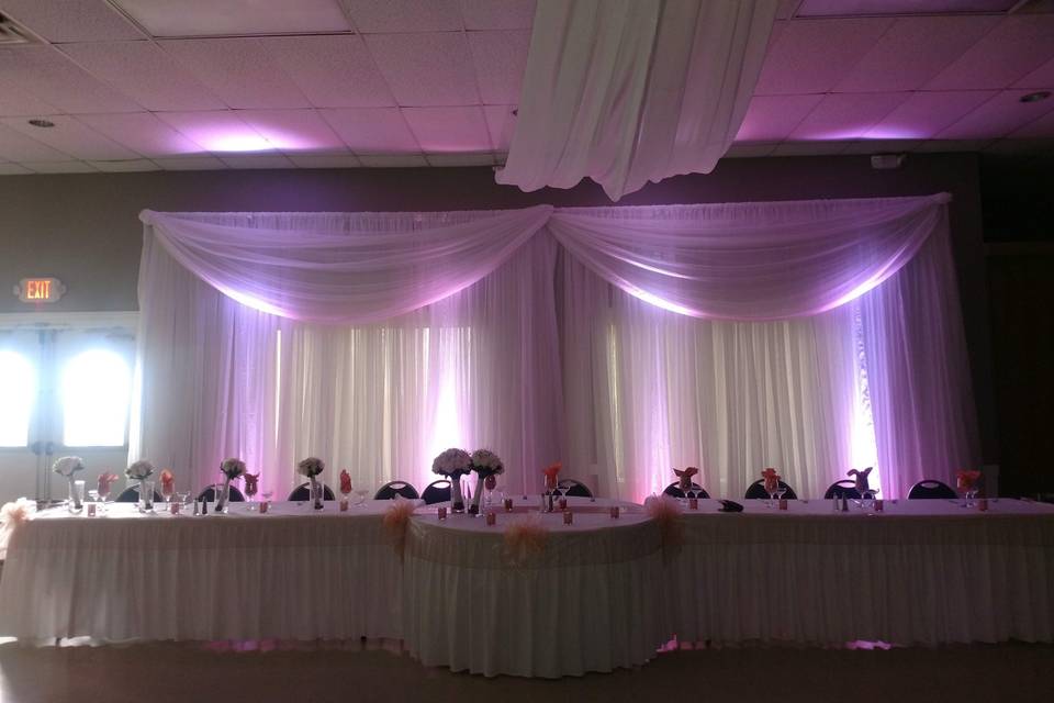 Head Table, backdrop