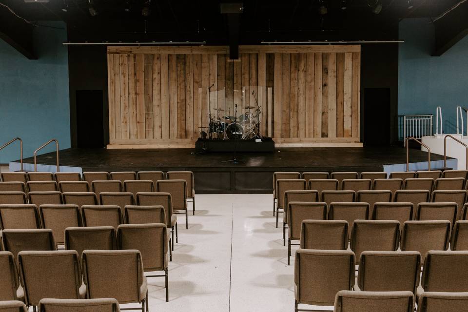 Aisle and stage