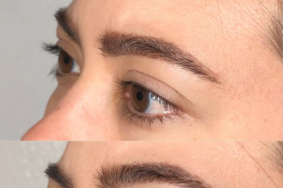 Before/after lash lift