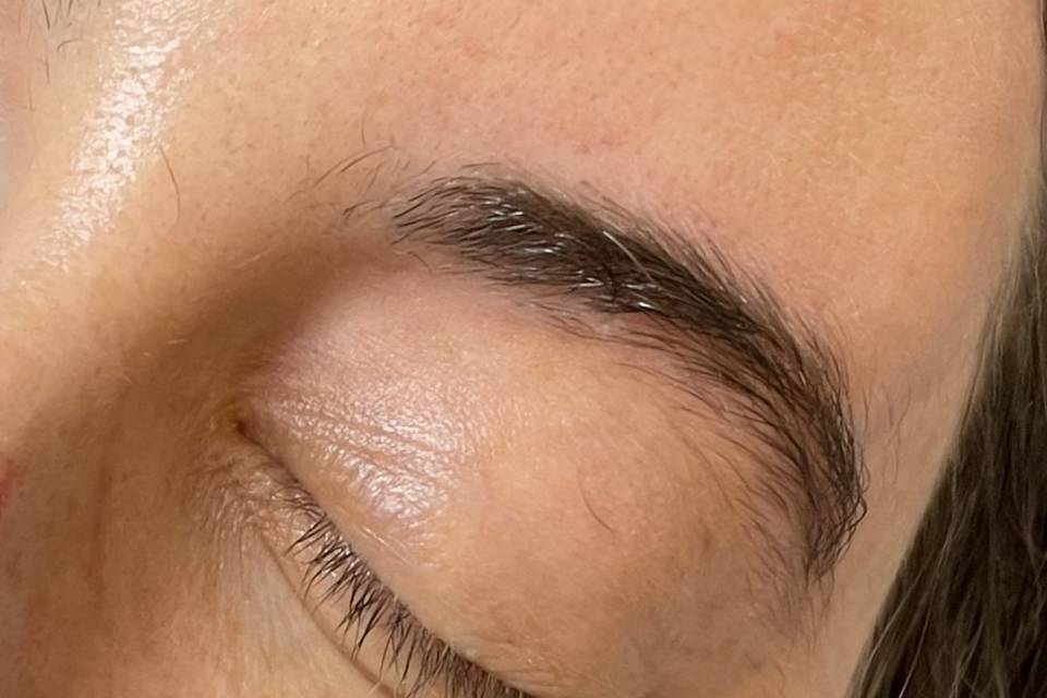 Brow lamination before