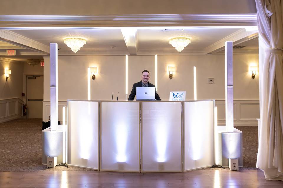 All White DJ Booth