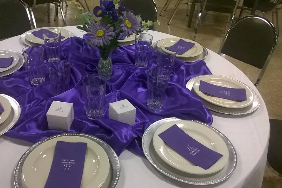 Purple & White Heartfelt Retirement Dinner