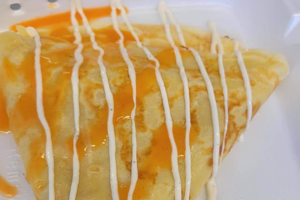 Buffalo chicken crepe