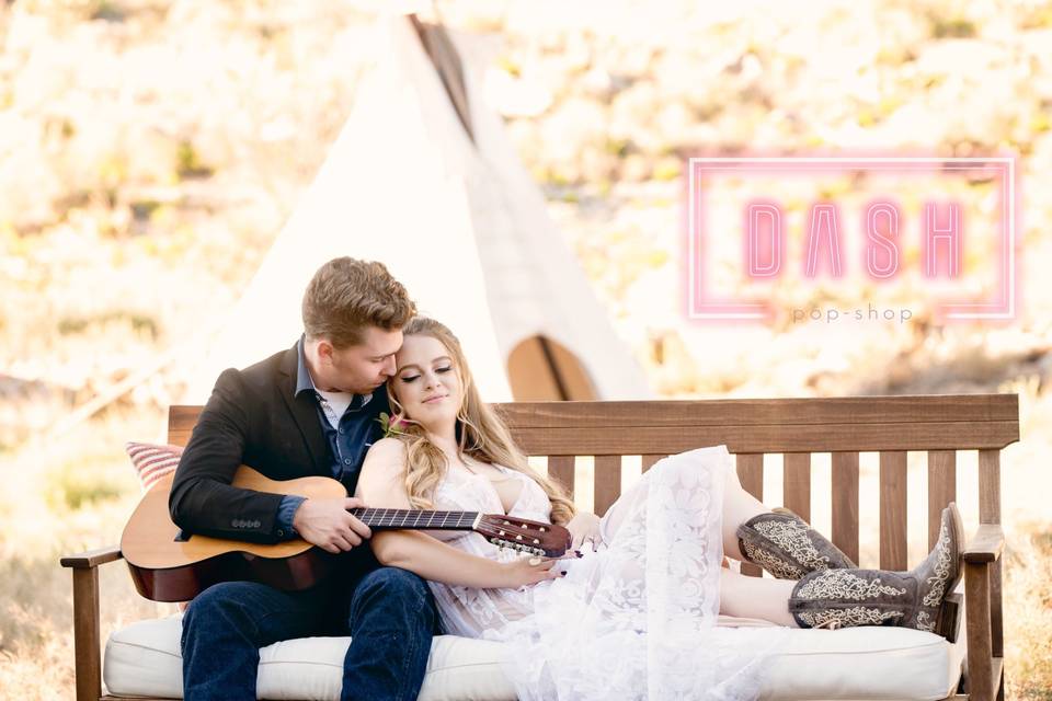 Couple with a guitar