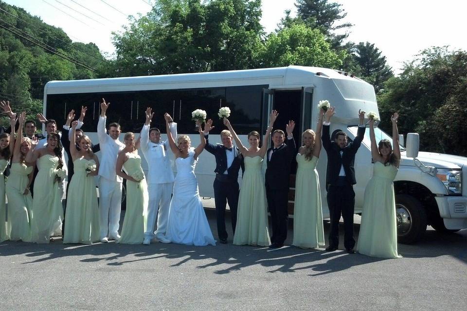 Wedding party bus