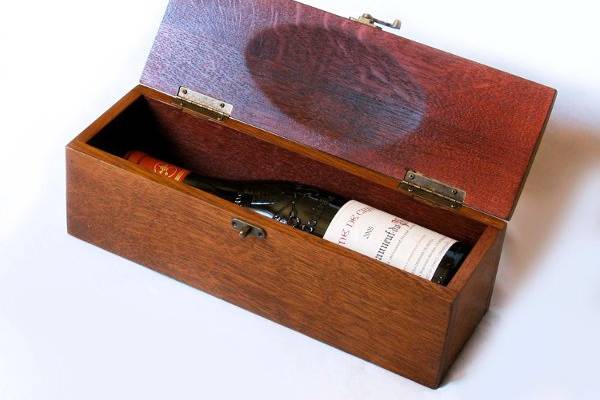 Exclusive Wine Gift Box, The Trousse, recycled oak wine barrel staves & tops