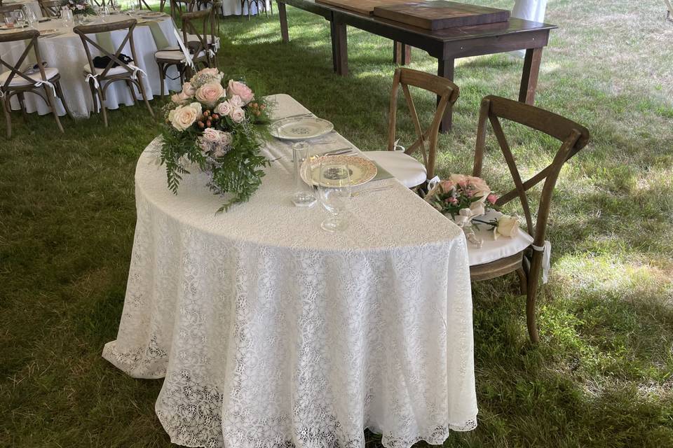 Bride & Groom table