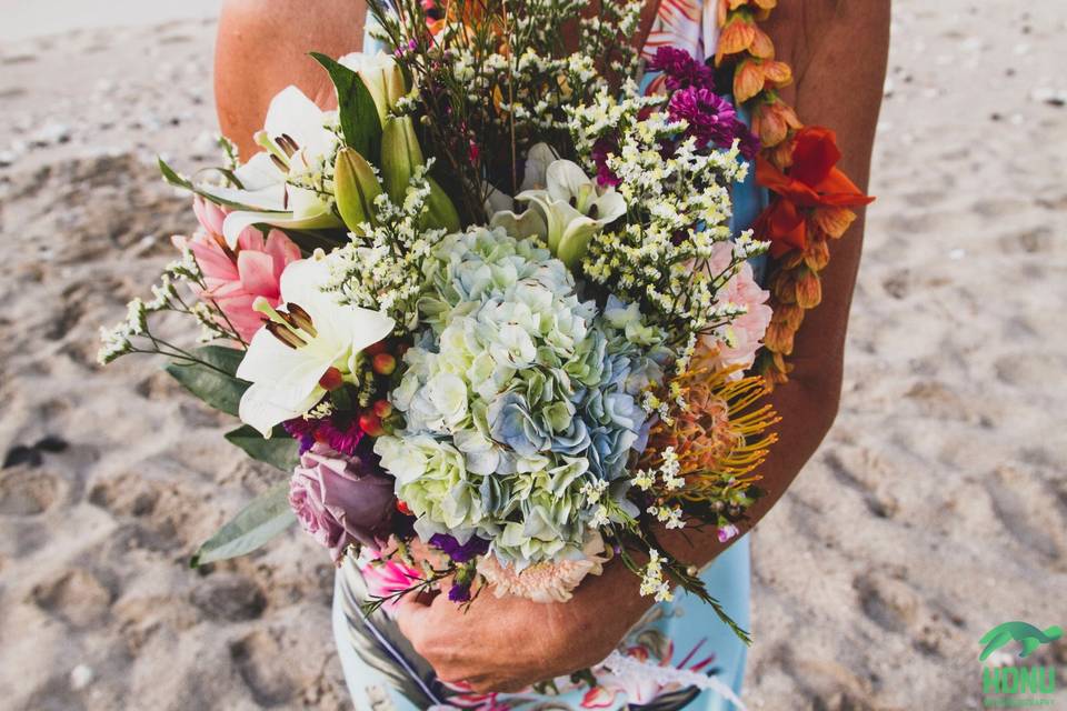 Wedding Flowers on the beach