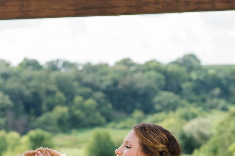 Bride and her dog