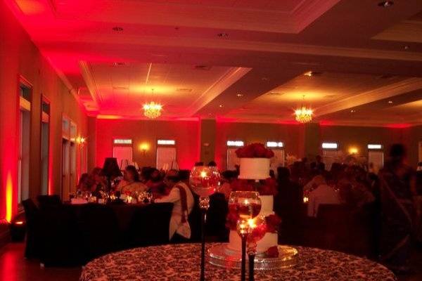 Red Uplighting at The Waterford House