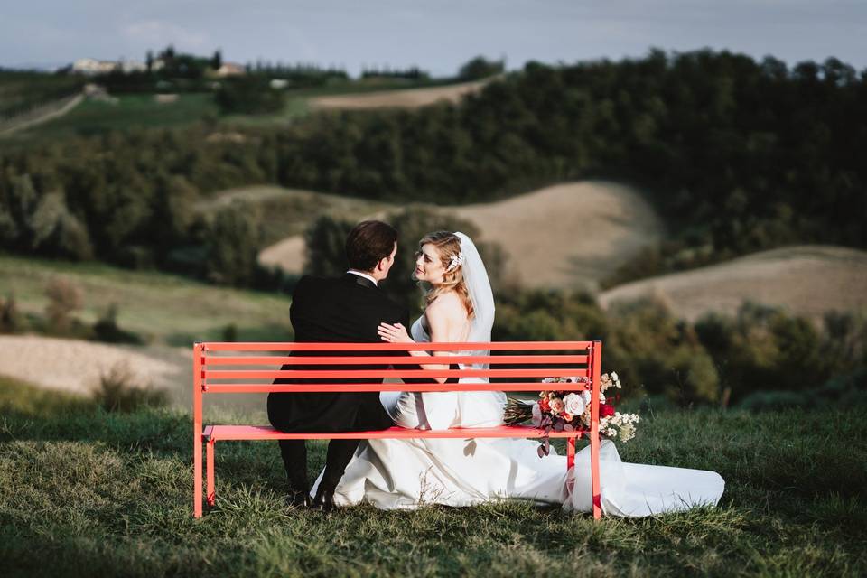 Tuscan hills wedding
