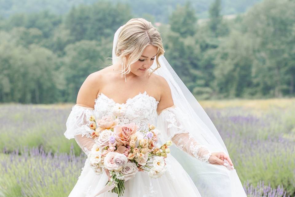 Lavender bridal moment