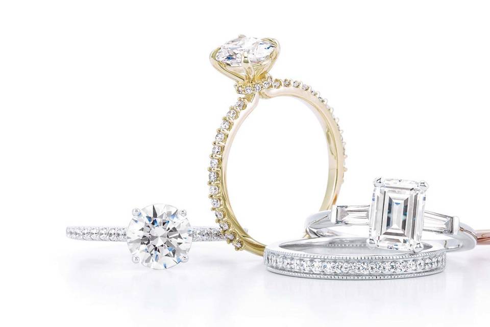 Emerald cut, oval, cushion, round, pear…we work with you  to find a diamond to meet your budget and requirements