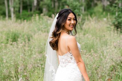 Bride in the gardens