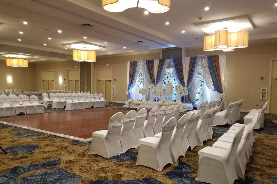 White chairs with embellishments