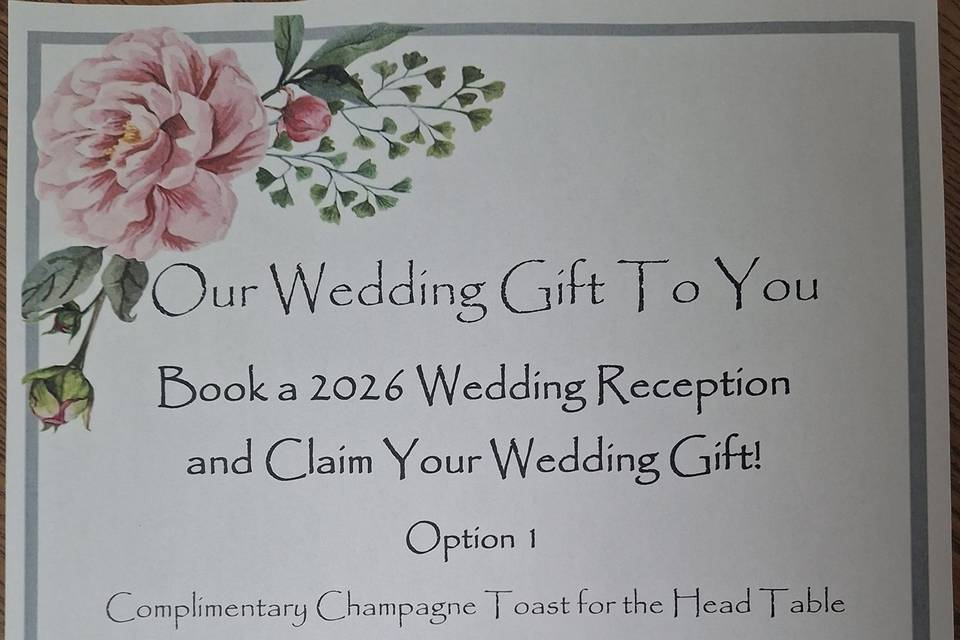 2026 Wedding Gift Promo