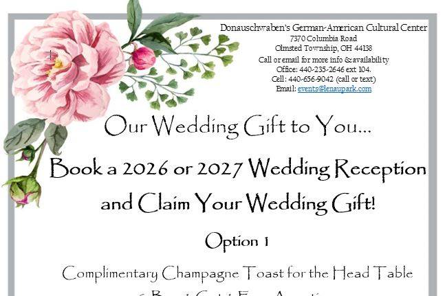 2026-27 wedding gift promo