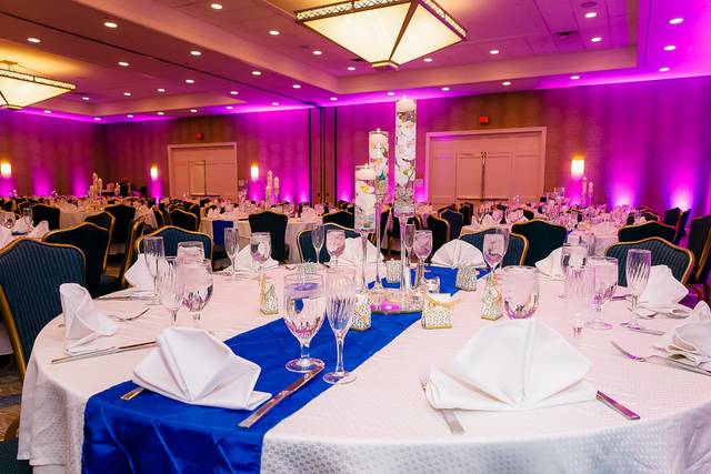 Uplighting around the ballroom