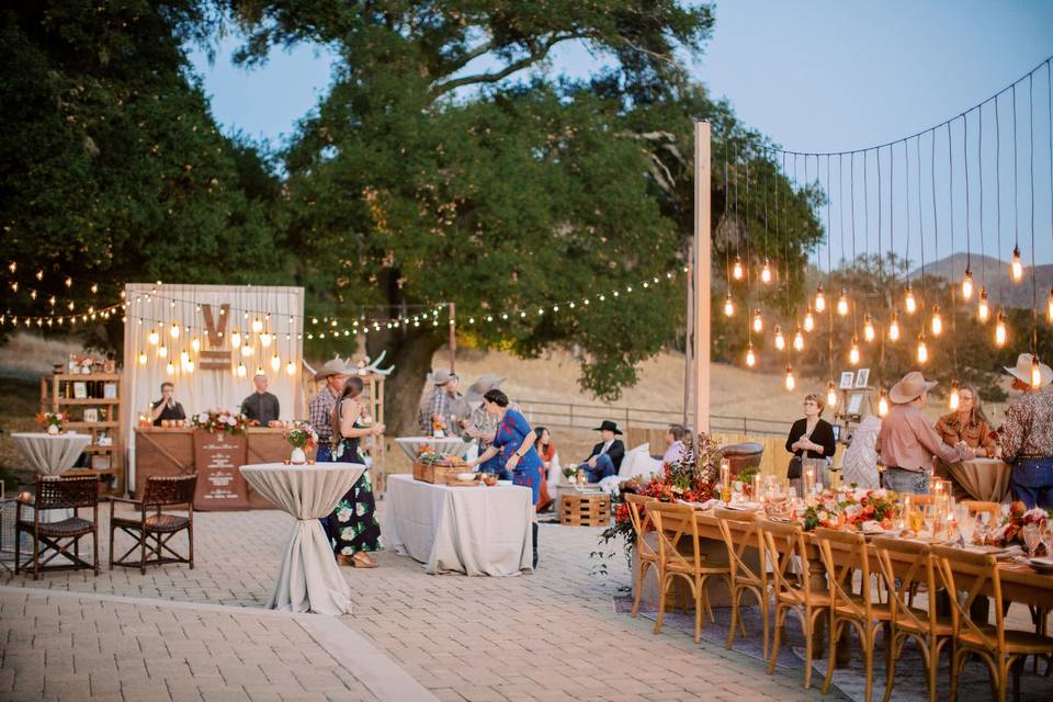 Reception on Ranch House Patio