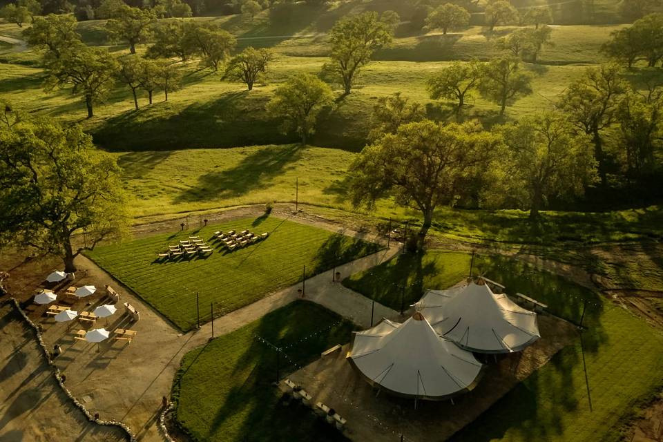 Grand Tipis - Aerial View