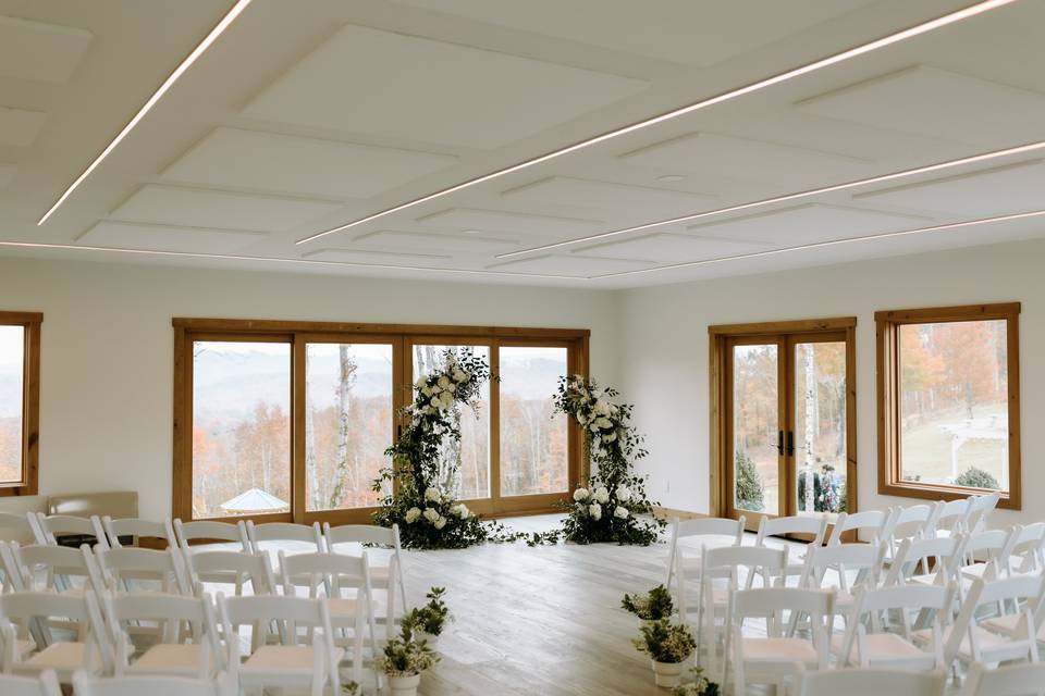 Indoor ceremony in the pavilion