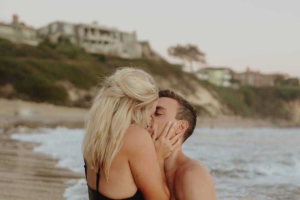 Intimate Beach Engagement