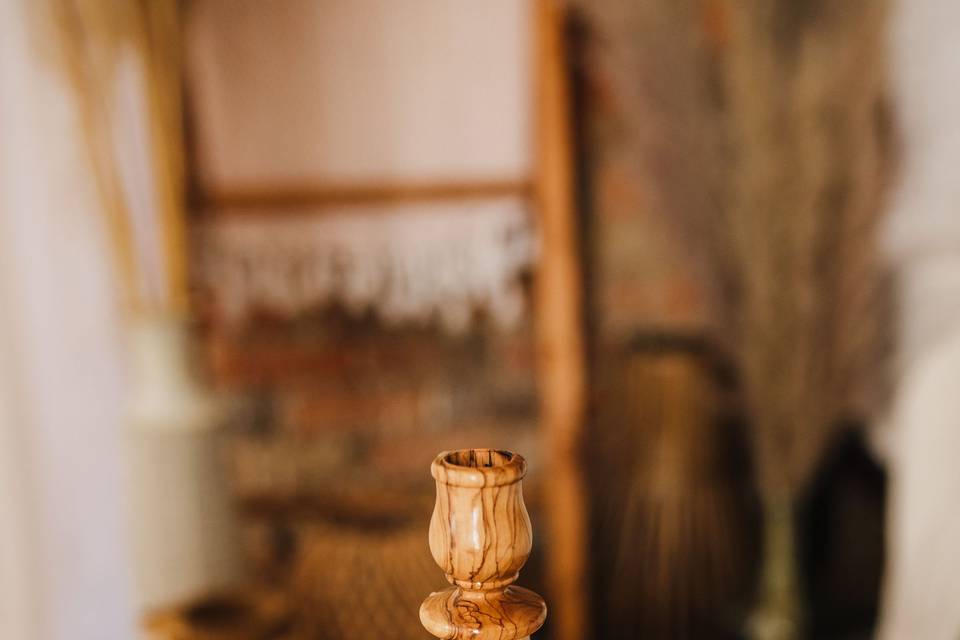 Candlestick- Wood