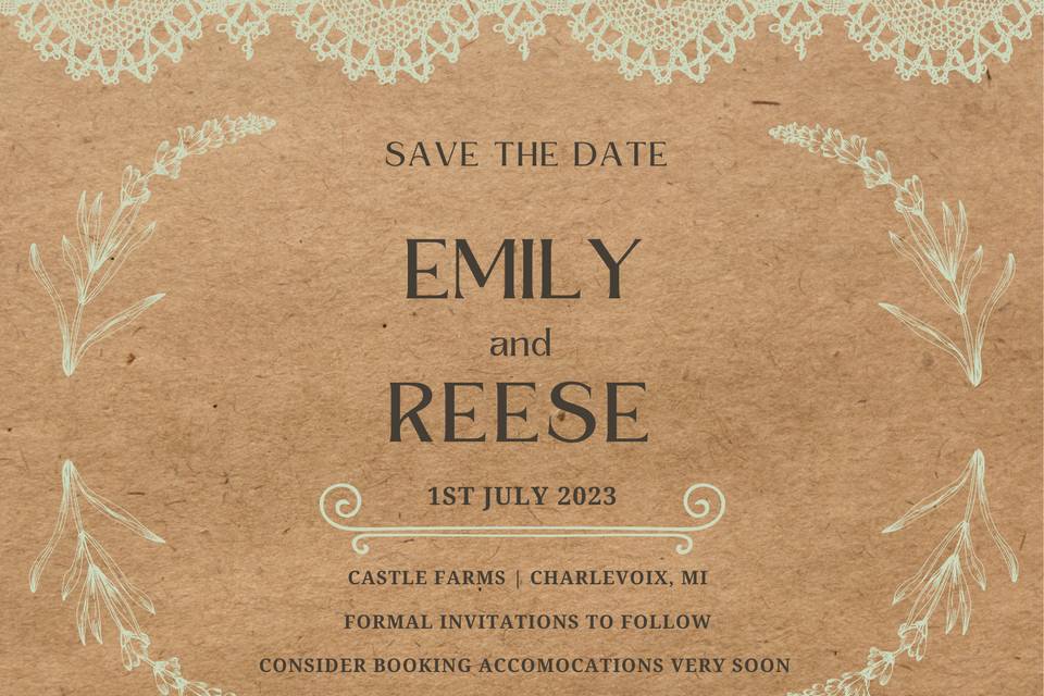 Save The Date Design