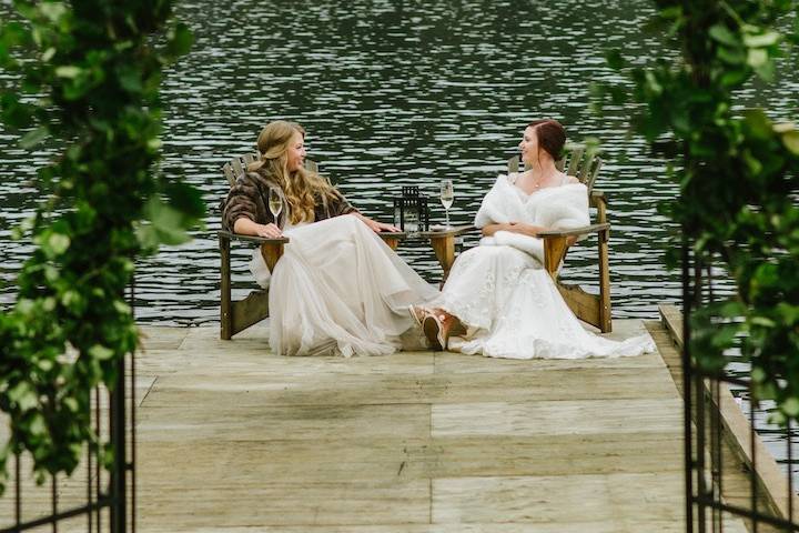 Relaxing by the lake