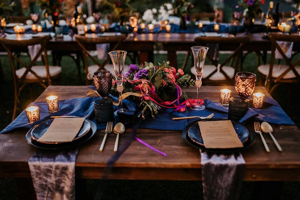 Head table place setting