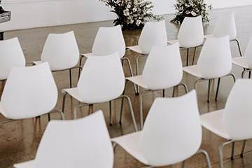 All White Modern Wedding