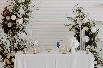 All White Modern Wedding