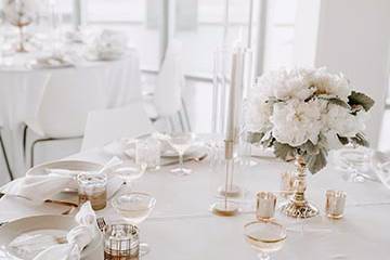 All White Modern Wedding