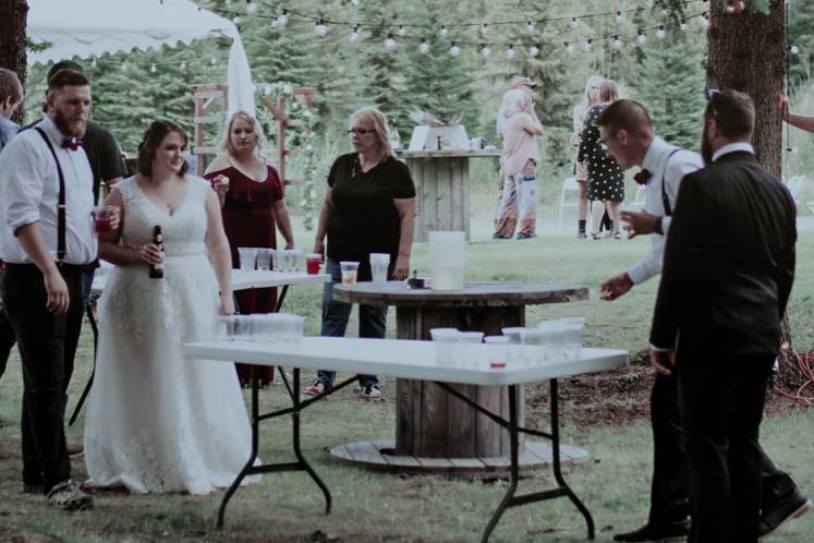 Wedding beer pong