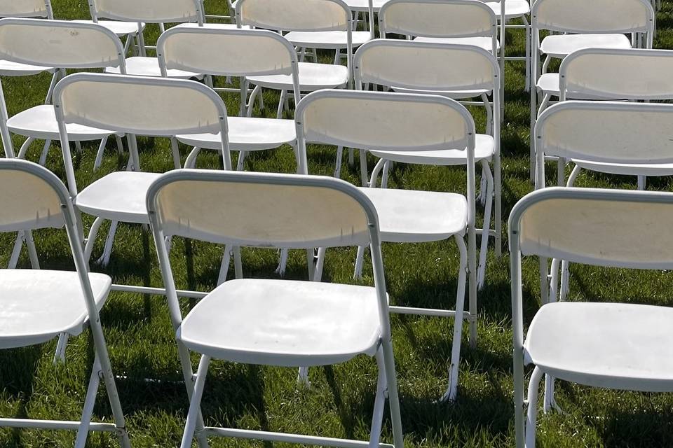 Outdoor Ceremony with chairs