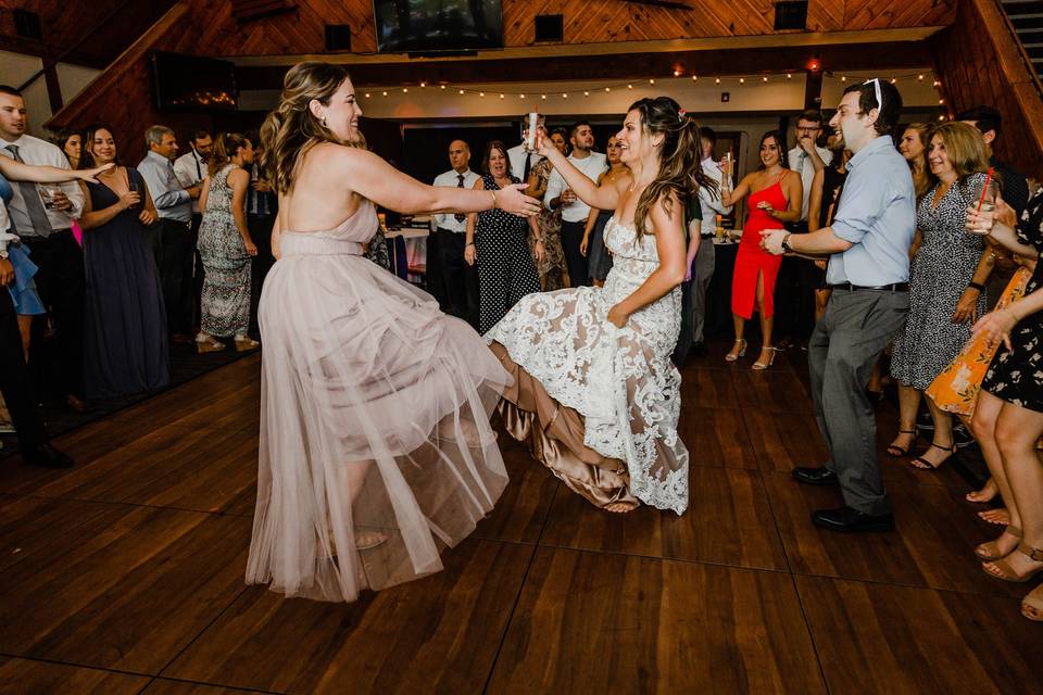 Bride dancing