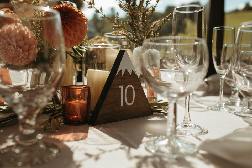 Mountain Peaks for table decor