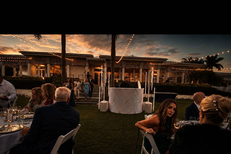 DJ Booth Setup During dinner