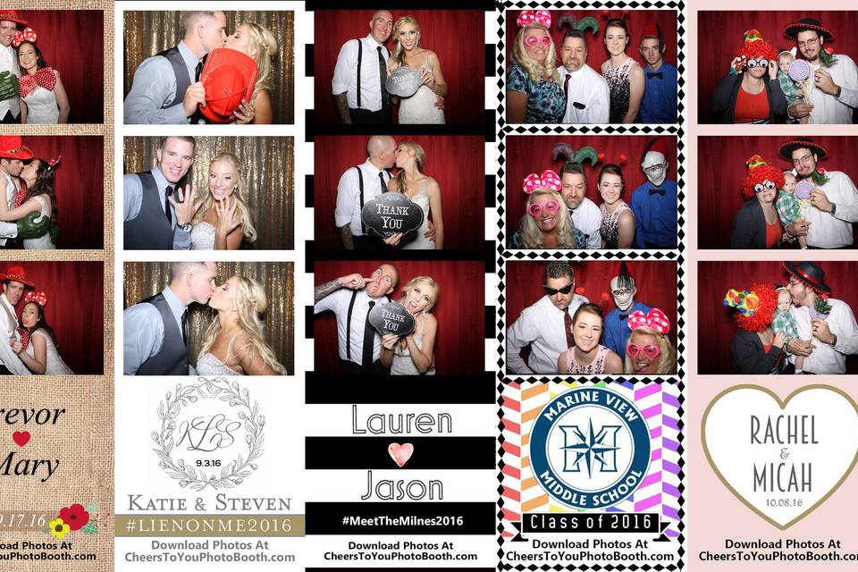 Cheers To You Photo Booth | Huntington Beach, CA | Photo Strip