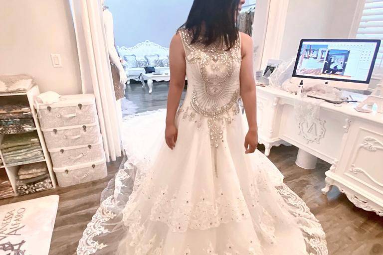 Heavy Beaded Wedding Dress