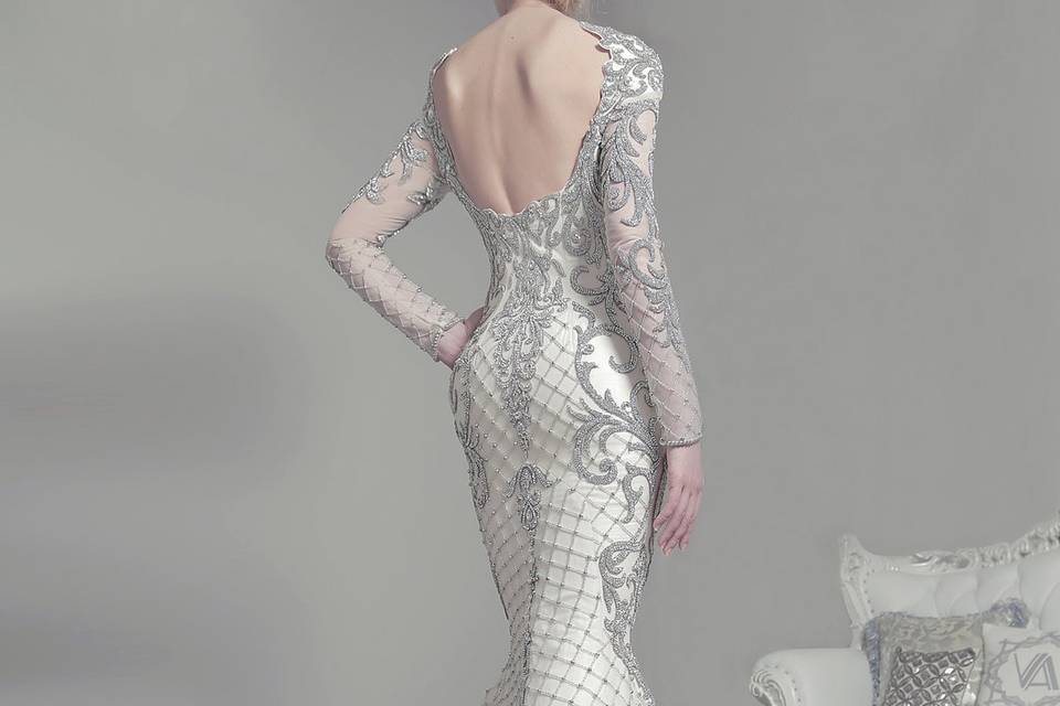 Heavy beaded custom dress