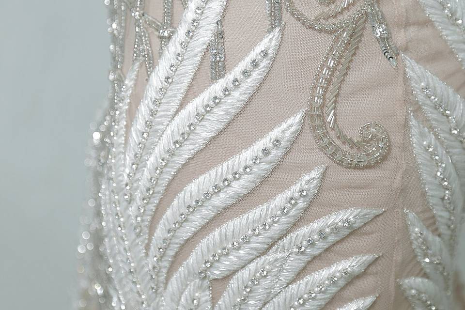 Heavy beaded custom dress