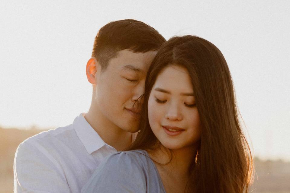 Beach engagement session