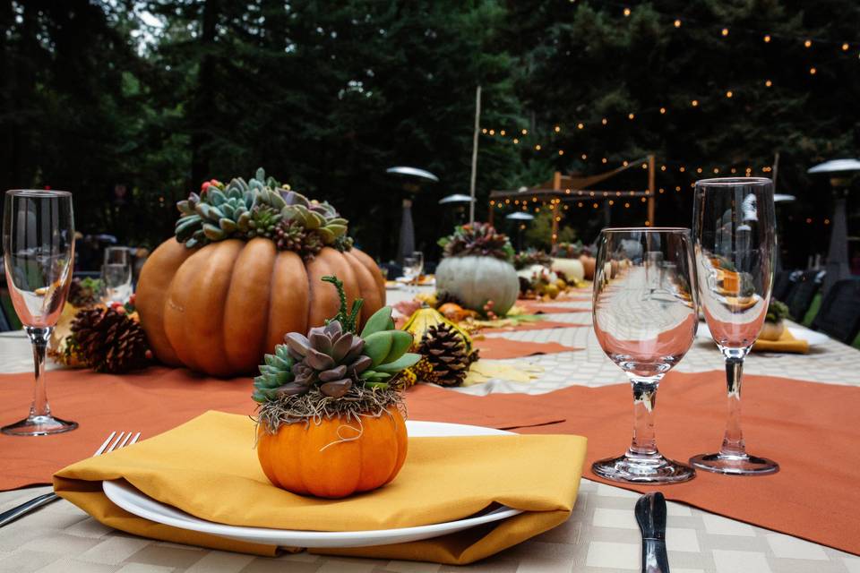 Pumpkin wedding favors