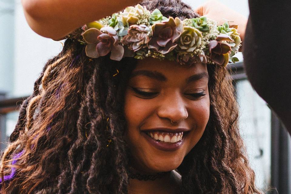 Succulent Bridal Crown